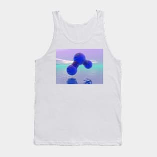 Royal Blue Water Molecule Tank Top